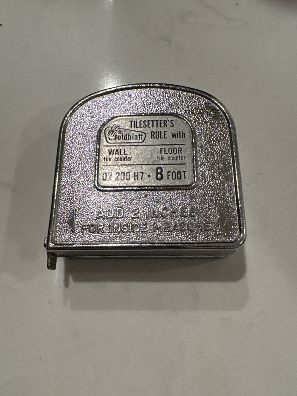 Lufkin Tilesetterβs rule with Wall and floor counter marks